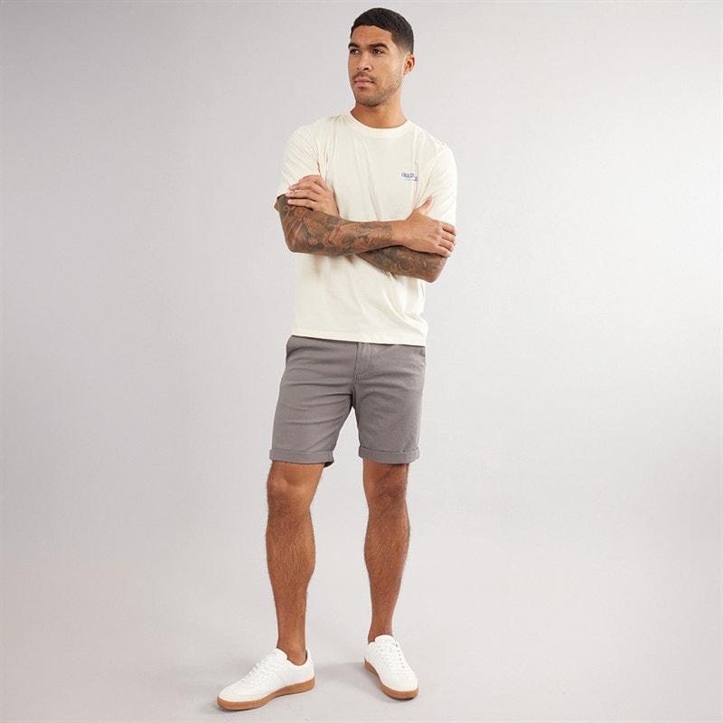 Mens JJ Base Chino Shorts Charcoal Grey - Image 4