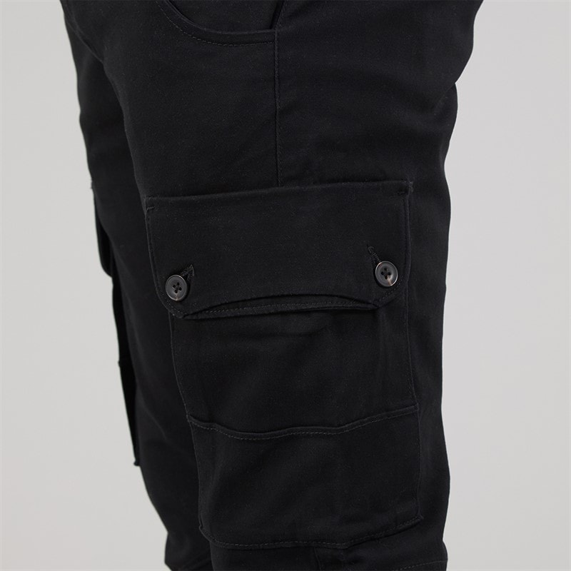 Mens Paul Warner AKM 111 Cargo Pants Black - Image 3