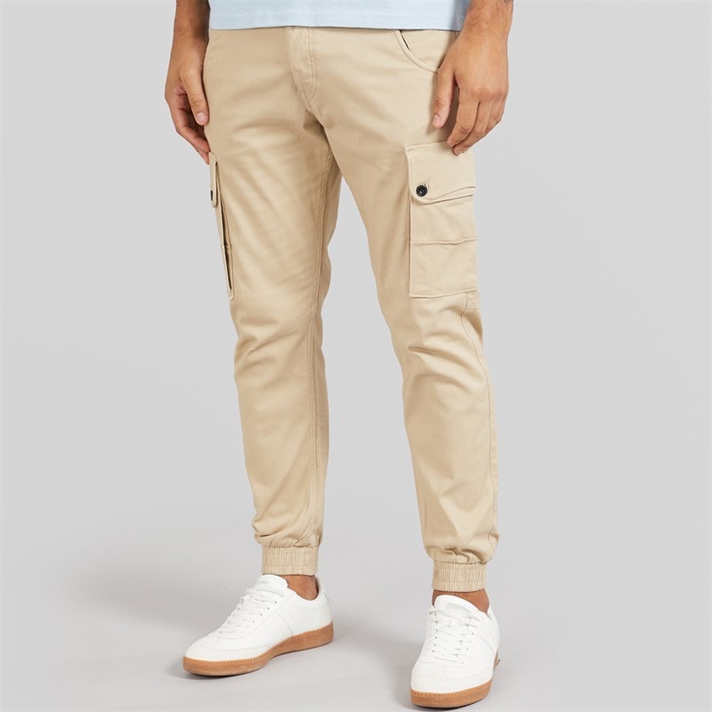 Mens Paul Warner AKM 111 Cargo Pants Beige - Image 1
