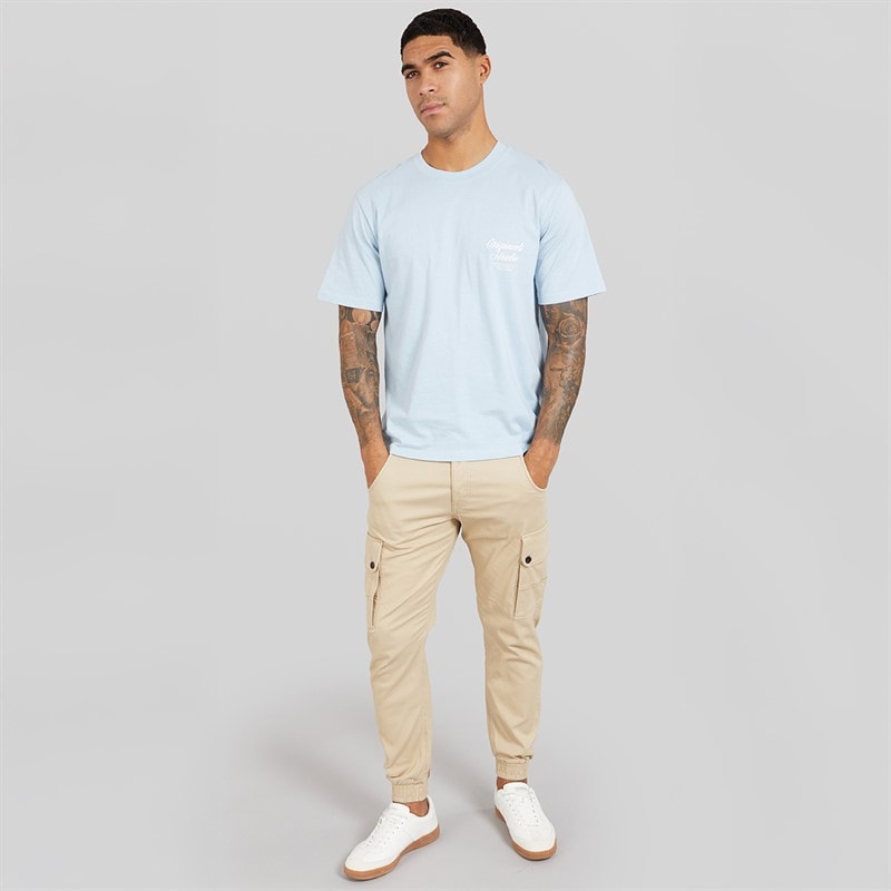 Mens Paul Warner AKM 111 Cargo Pants Beige - Image 3