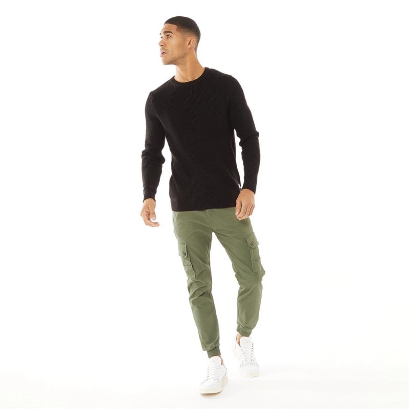 Mens Paul Warner AKM 111 Cargo Pants Olive Night - Image 4