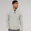 Mens Shane Knit Jumper Silver Birch