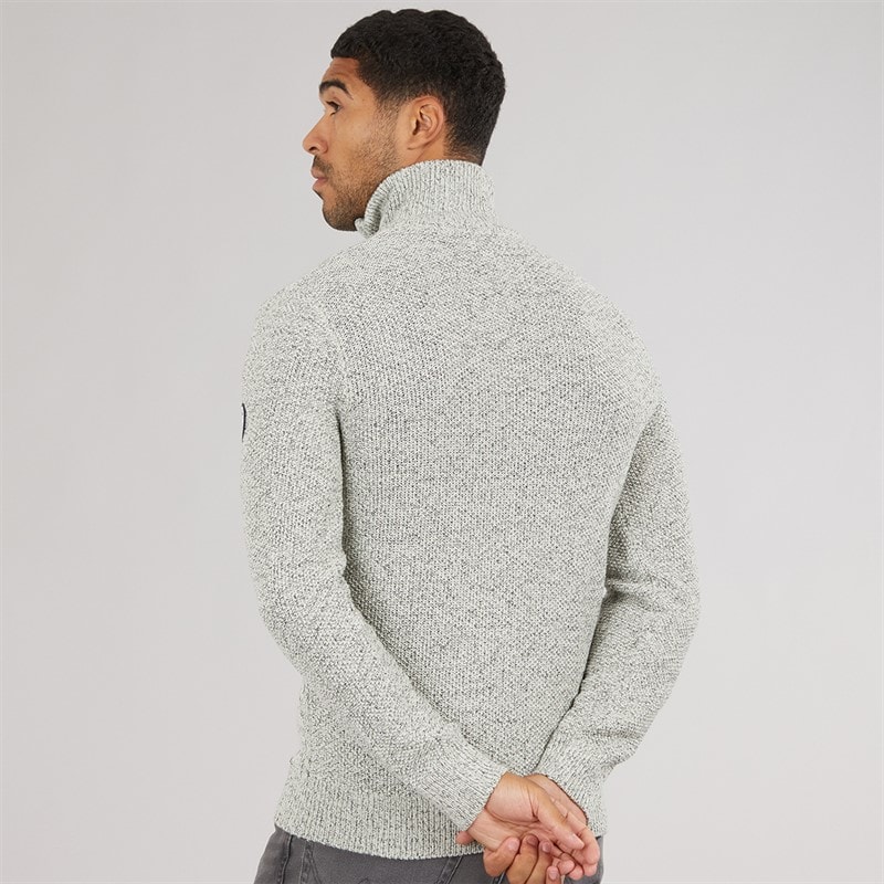 Mens Shane Knit Jumper Silver Birch - Image 2