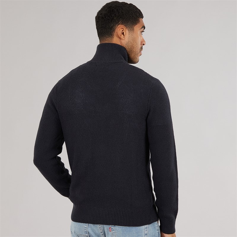 Mens Shane Knit Jumper Navy Blazer - Image 2