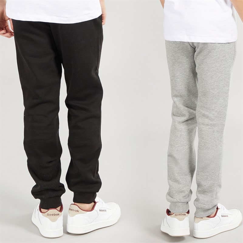 Boys Thomas Two Pack Joggers Light Grey Melange/Black - Image 2