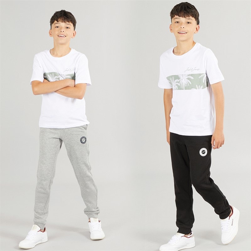 Boys Thomas Two Pack Joggers Light Grey Melange/Black - Image 4