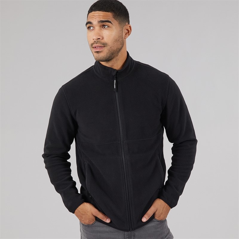 Mens Flame Full Zip Fleece Black - Image 3