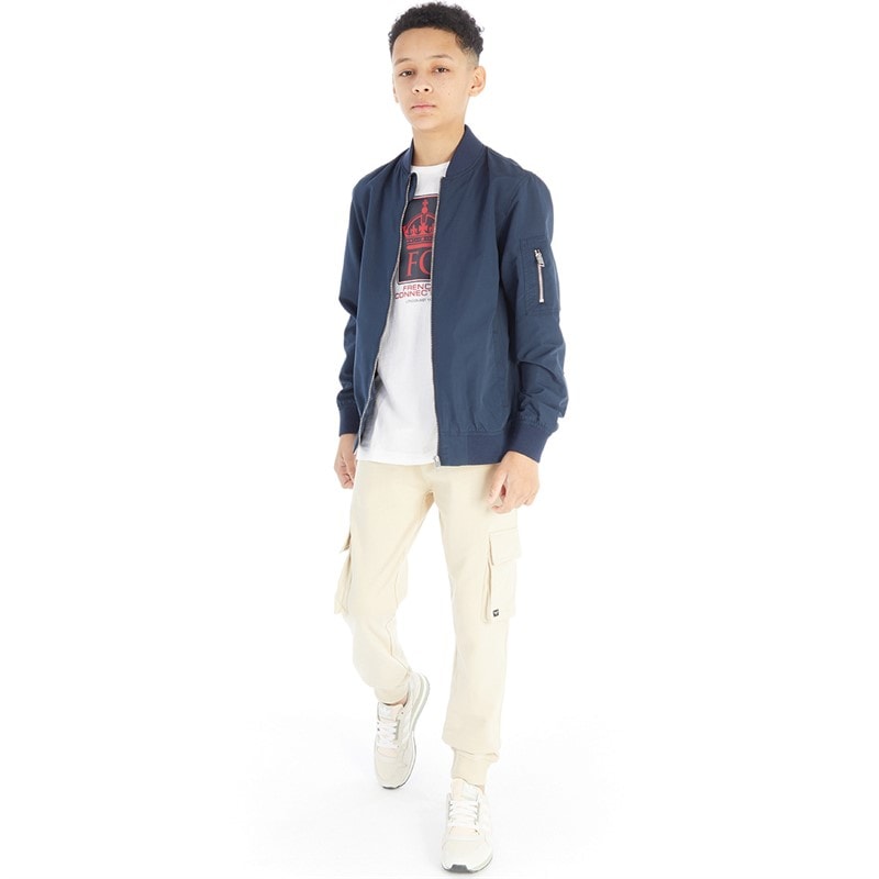 JACK & JONES Boys Mash Bomber Navy Blazer - Image 3
