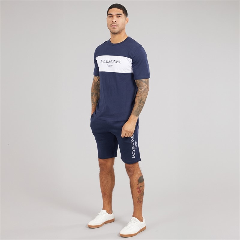 Mens Chester T-Shirt And Shorts Set Navy Blazer - Image 4