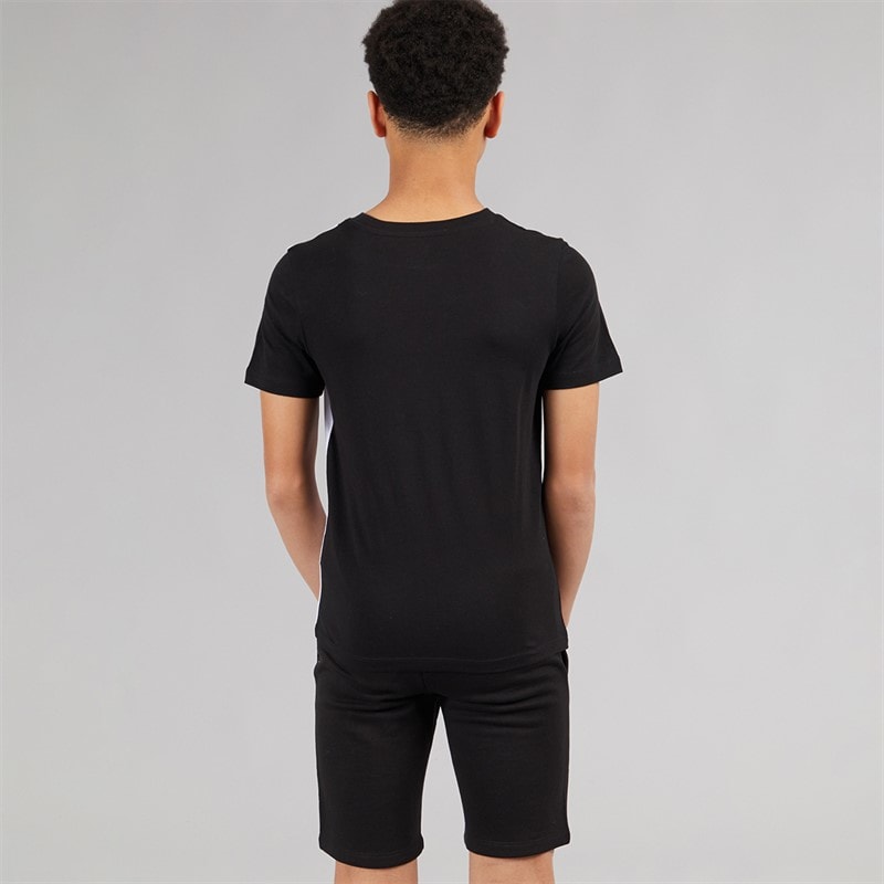 Boys Jax Blocking T-Shirt And Shorts Set Black - Image 2
