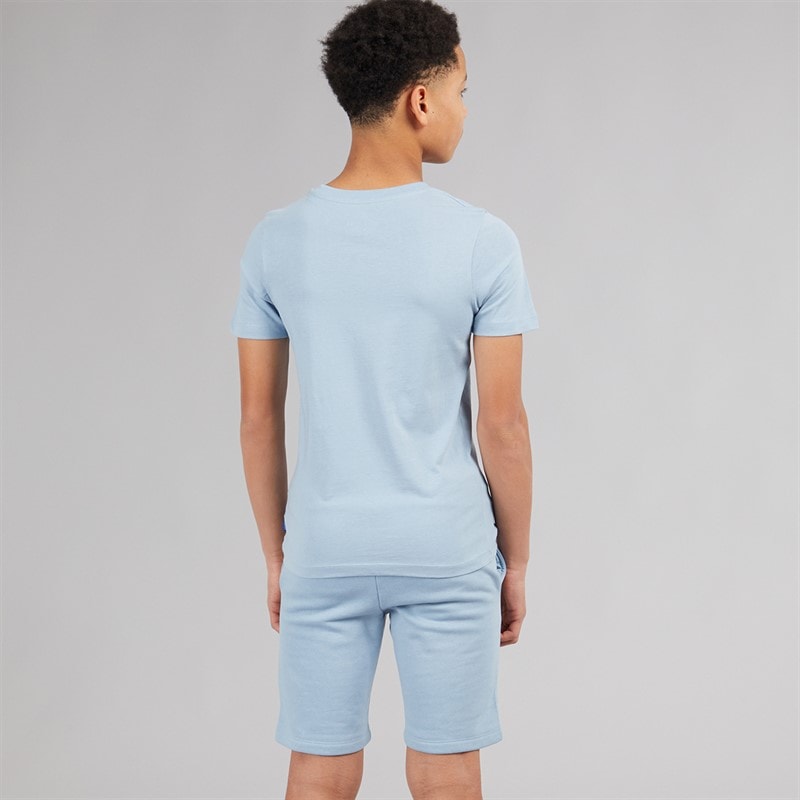 Boys Font T-Shirt And Shorts Set Ashley Blue - Image 2