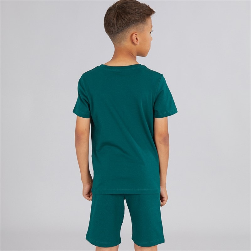 Boys Corp Trend T-Shirt And Shorts Set Deep Teal - Image 2