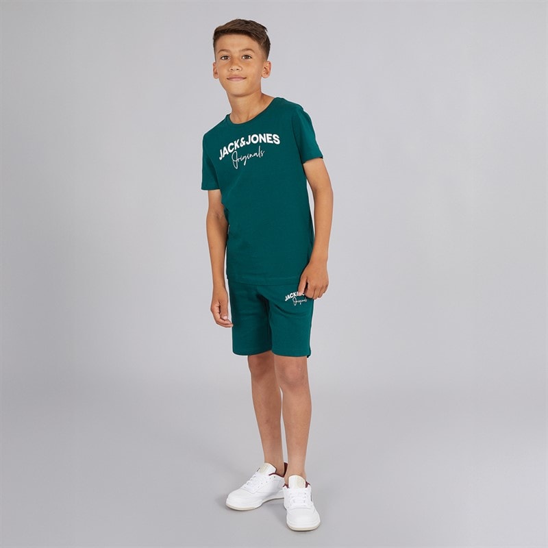 Boys Corp Trend T-Shirt And Shorts Set Deep Teal - Image 3