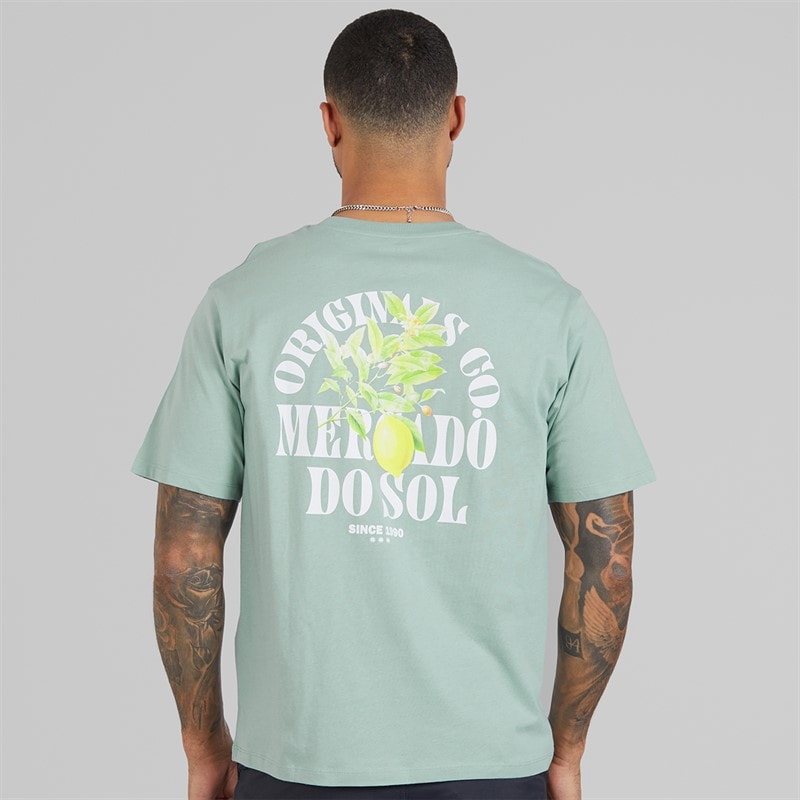 Mens Mykonos Back T-Shirt Gray Mist - Image 3