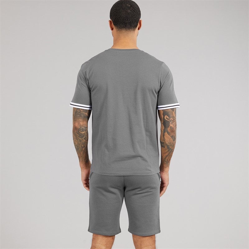 Mens Jaxon T-Shirt And Shorts Set Castlerock - Image 2
