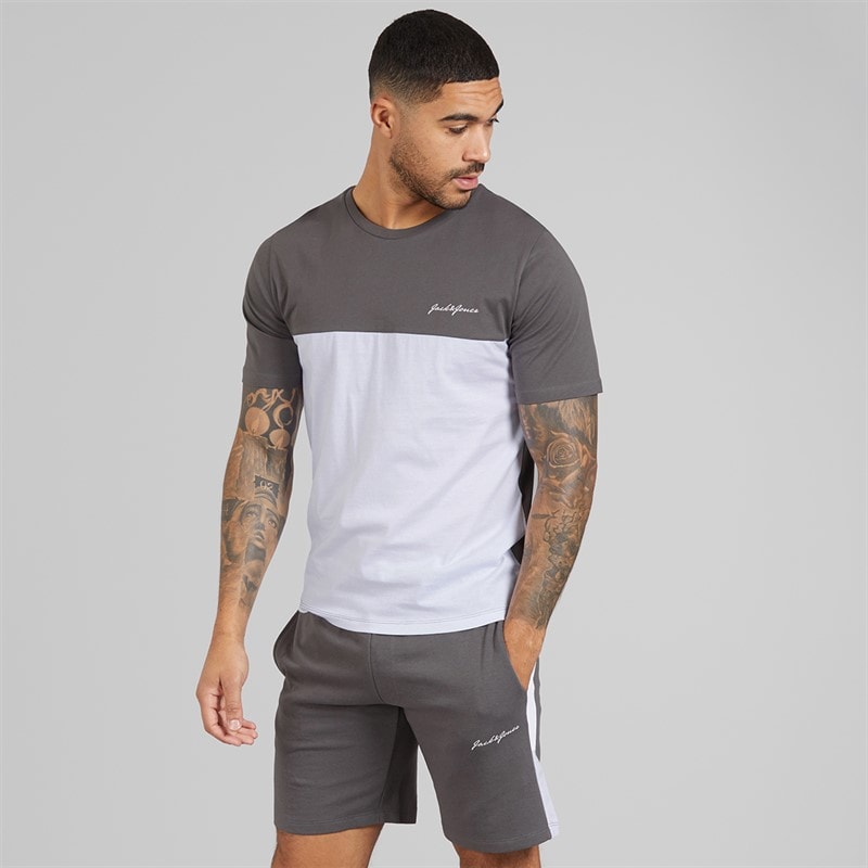 Mens Trip T-Shirt And Shorts Set Castlerock - Image 1