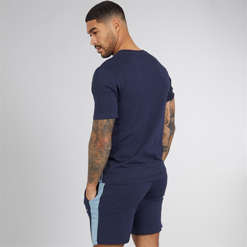 Mens Trip T-Shirt And Shorts Set Navy Blazer - Image 2