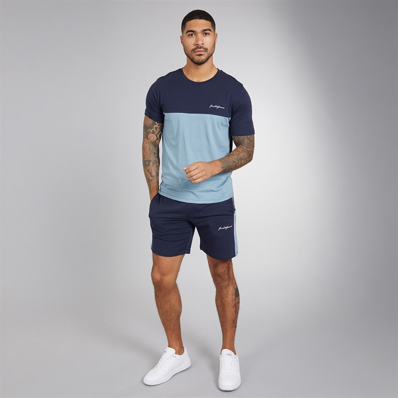Mens Trip T-Shirt And Shorts Set Navy Blazer - Image 4