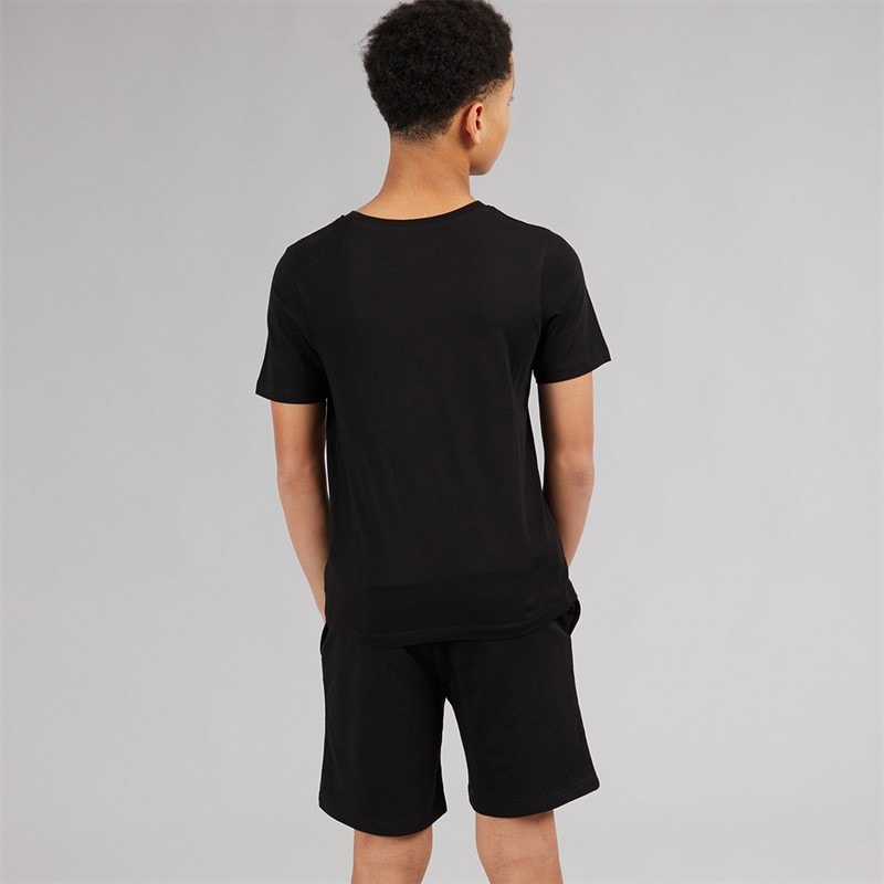 Boys Theo T-Shirt And Shorts Set Black - Image 2