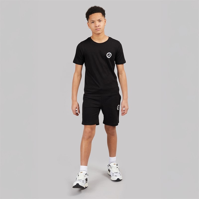 Boys Theo T-Shirt And Shorts Set Black - Image 4