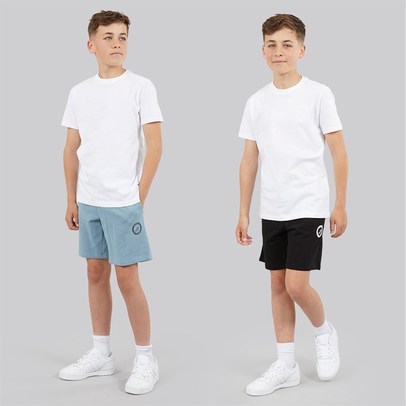 Boys Two Pack Theo Sweat Shorts Black - Image 4