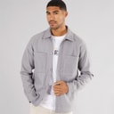 Mens Baxter Overshirt Light Grey Marl