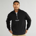 Mens Vesterbro 1/4 Zip Sweatshirt Black/White