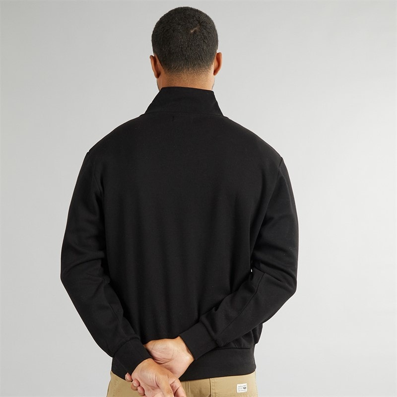 Mens Vesterbro 1/4 Zip Sweatshirt Black/White - Image 2