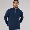 Mens Emil Knit 1/2 Zip Jumper Navy