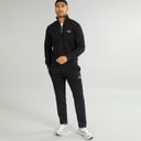 Mens Mountain Open Hem 1/4 Tracksuit Black
