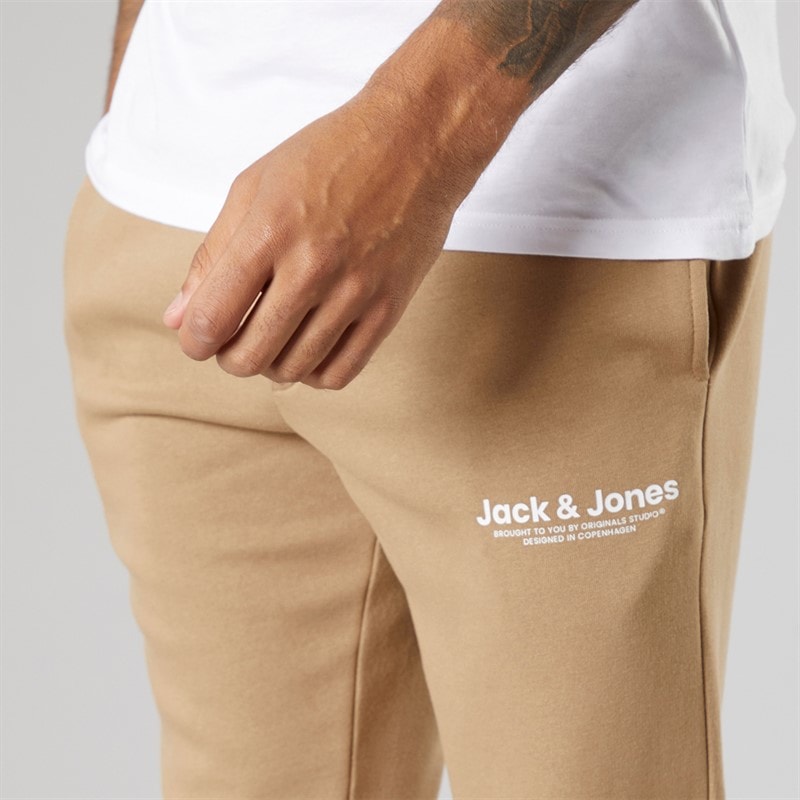Mens Vesterbro Open Hem Joggers Silver Mink/White - Image 3