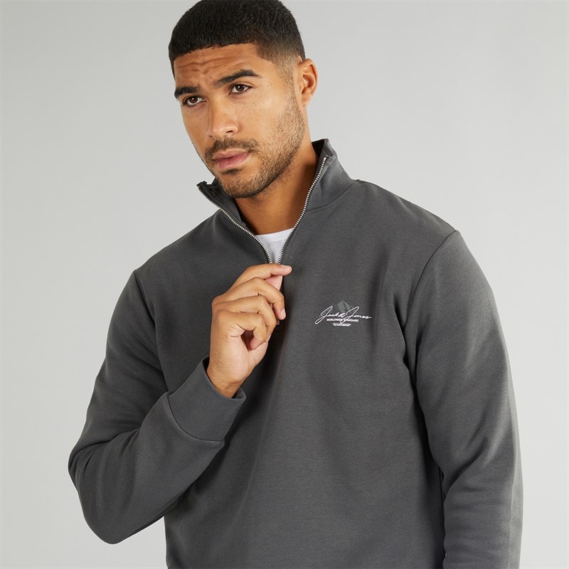 Mens Mountain Open Hem 1/4 Tracksuit Asphalt - Image 3
