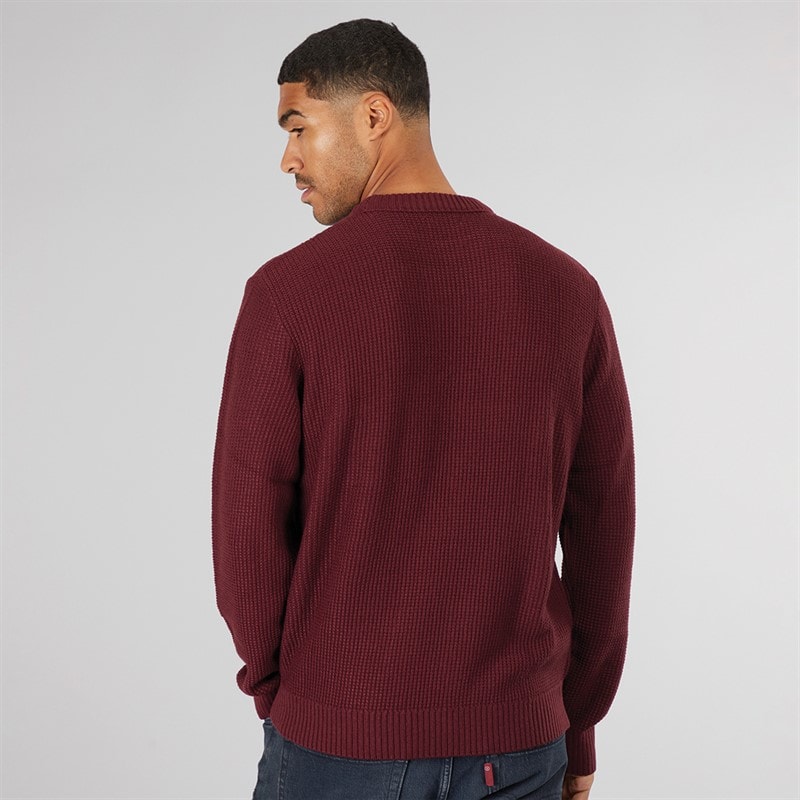 Mens Rice Knit Jumper Port - Image 2