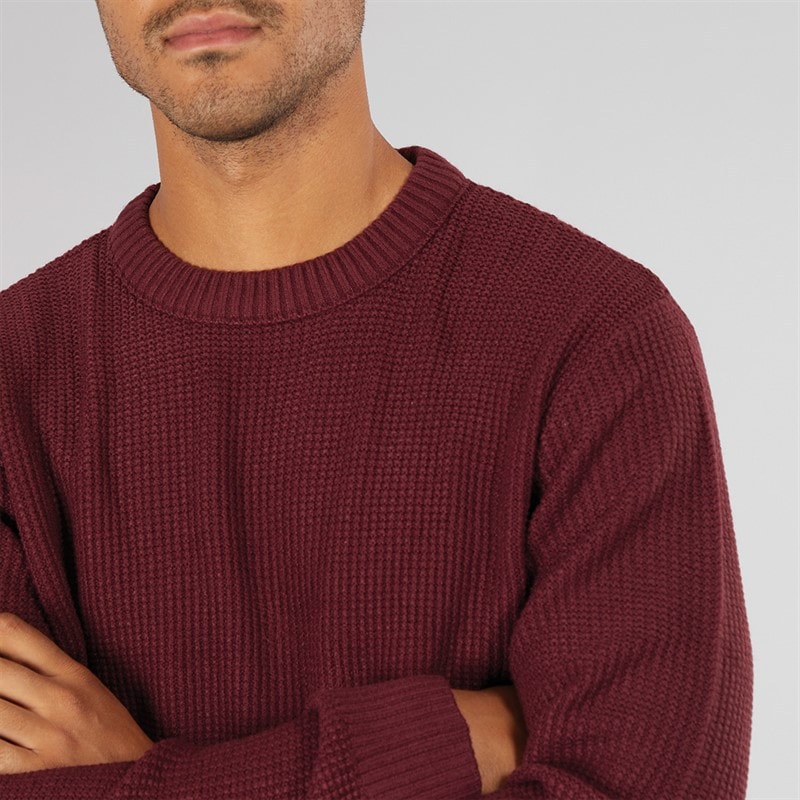 Mens Rice Knit Jumper Port - Image 3
