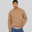 Mens Vesterbro Side Sweatshirt Silver Mink/White