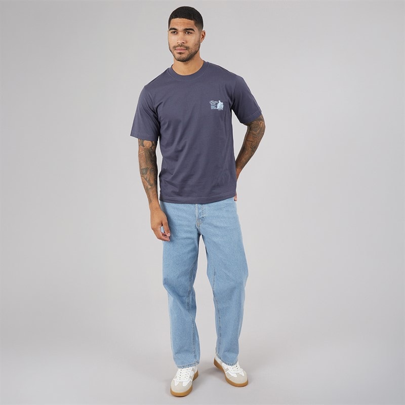 Mens Alex SQ 704 Baggy Fit Jeans Light Blue - Image 4