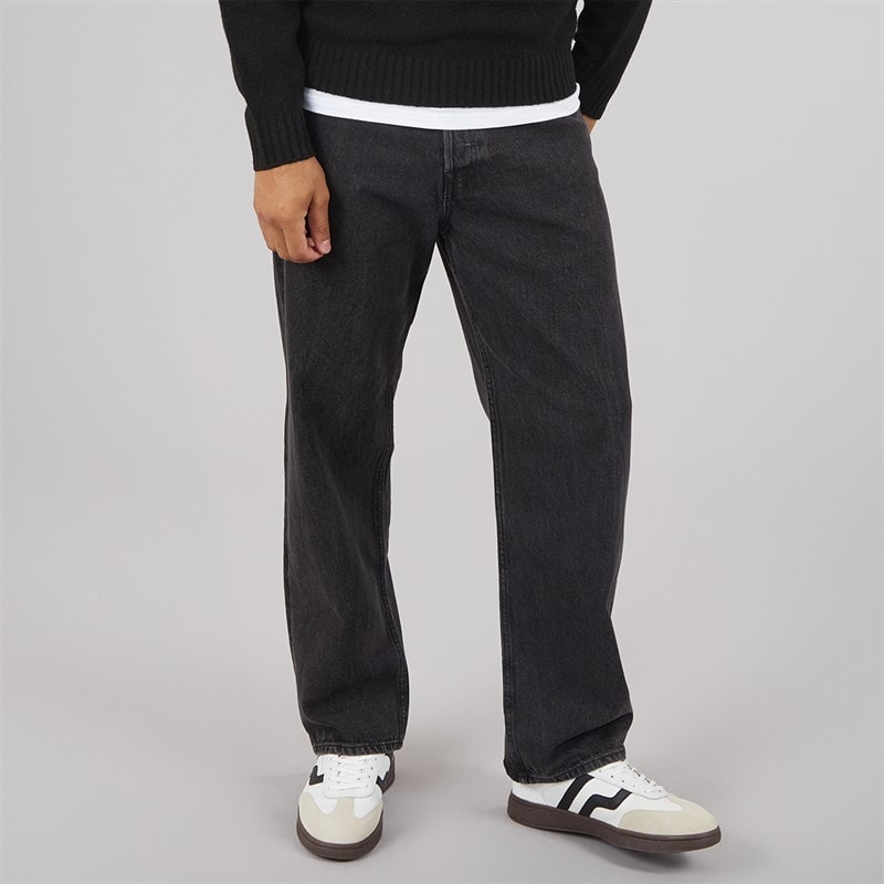 Mens Alex SQ 704 Baggy Fit Jeans Black Wash - Image 1