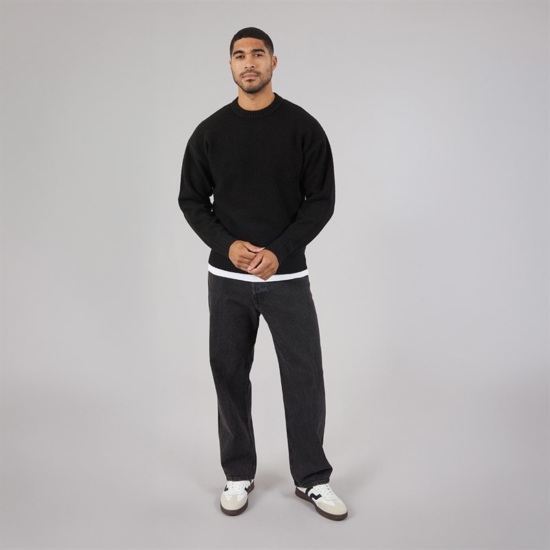 Mens Alex SQ 704 Baggy Fit Jeans Black Wash - Image 4