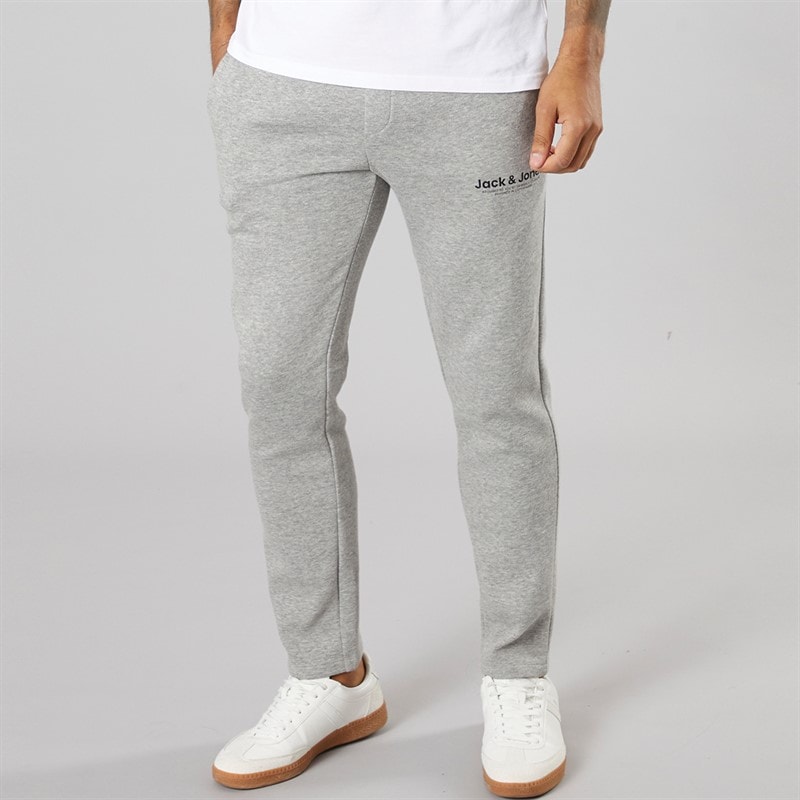 Mens Vesterbro Open Hem Joggers Light Grey Marl/Black - Image 1