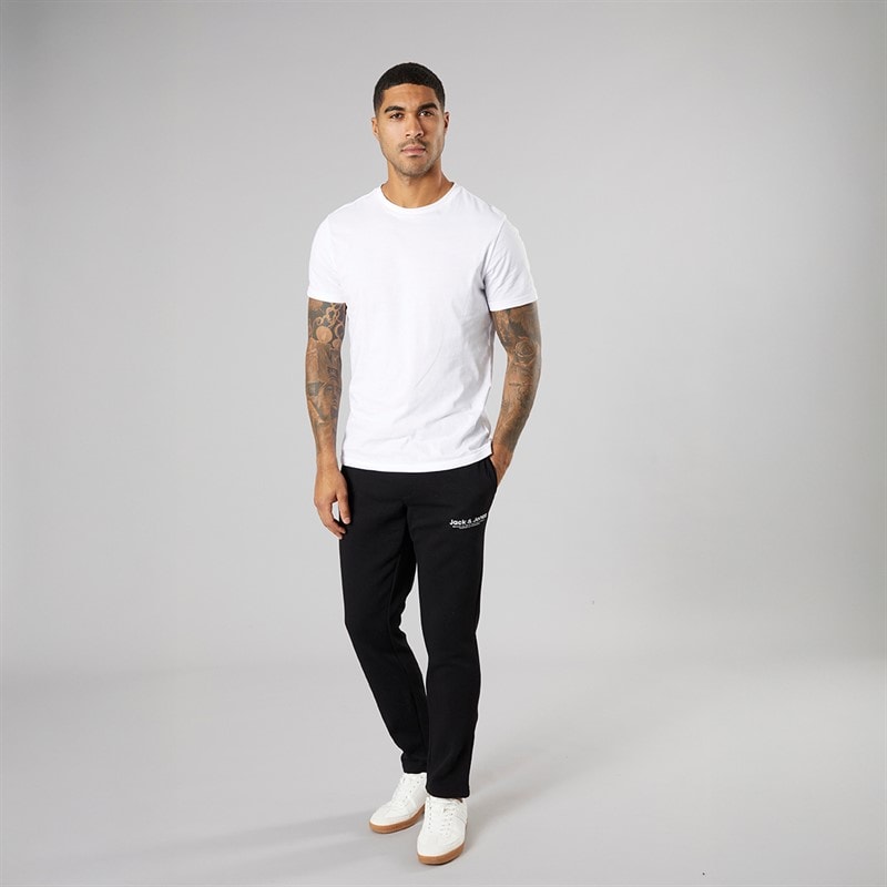 Mens Vesterbro Open Hem Joggers Black/White - Image 4