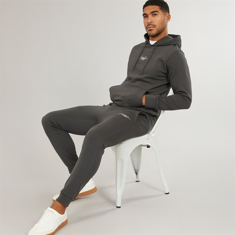 Mens Cover Script Tracksuit Asphalt - Image 1