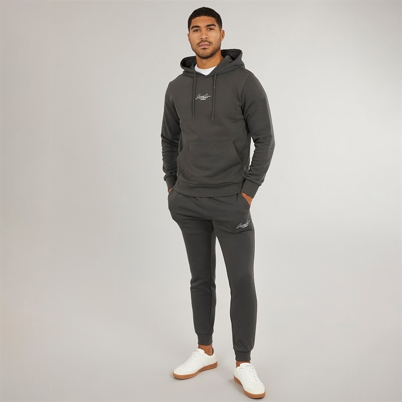 Mens Cover Script Tracksuit Asphalt - Image 3