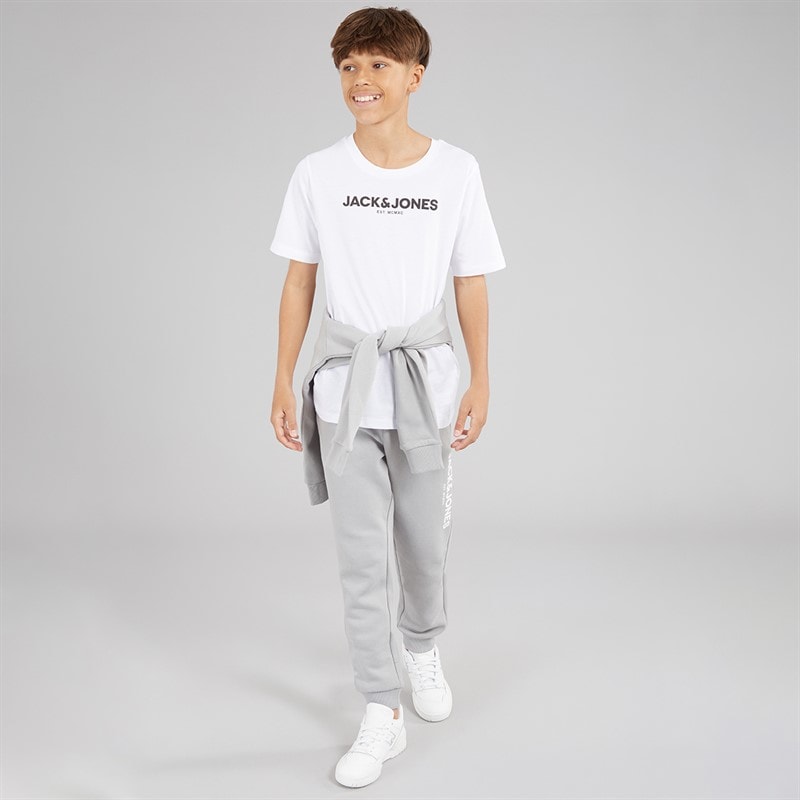 Boys Rarry Three Piece Tracksuit And T-Shirt Set Alloy/White - Image 4