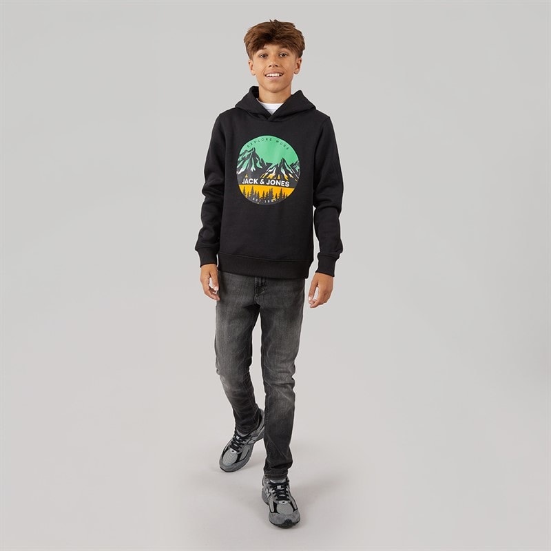 Boys Peak Hoodie Black - Image 4