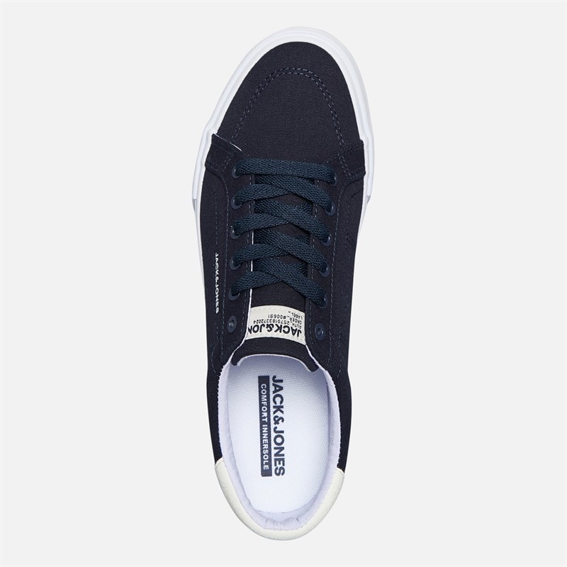 Mens Basic Canvas Trainers Navy Blazer - Image 4
