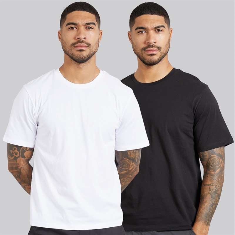 Mens Egon Print Two Pack T-Shirts Black/White - Image 2