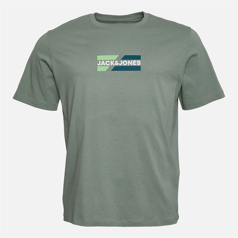 Mens Slash Five Pack T-Shirts Bright White/Black/Cashmere Blue/Iceberg Green/Glacier Grey - Image 3