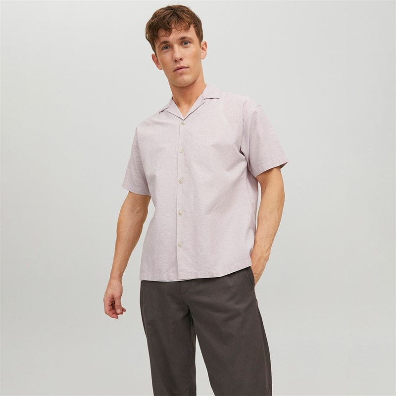 Mens Summer Resort Short Sleeve Shirt Crockery - Image 1
