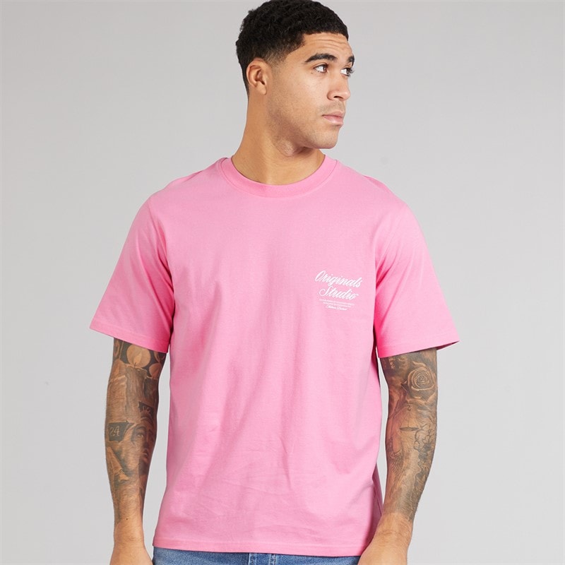 Mens Norrebro Typo T-Shirt Prism Pink - Image 2