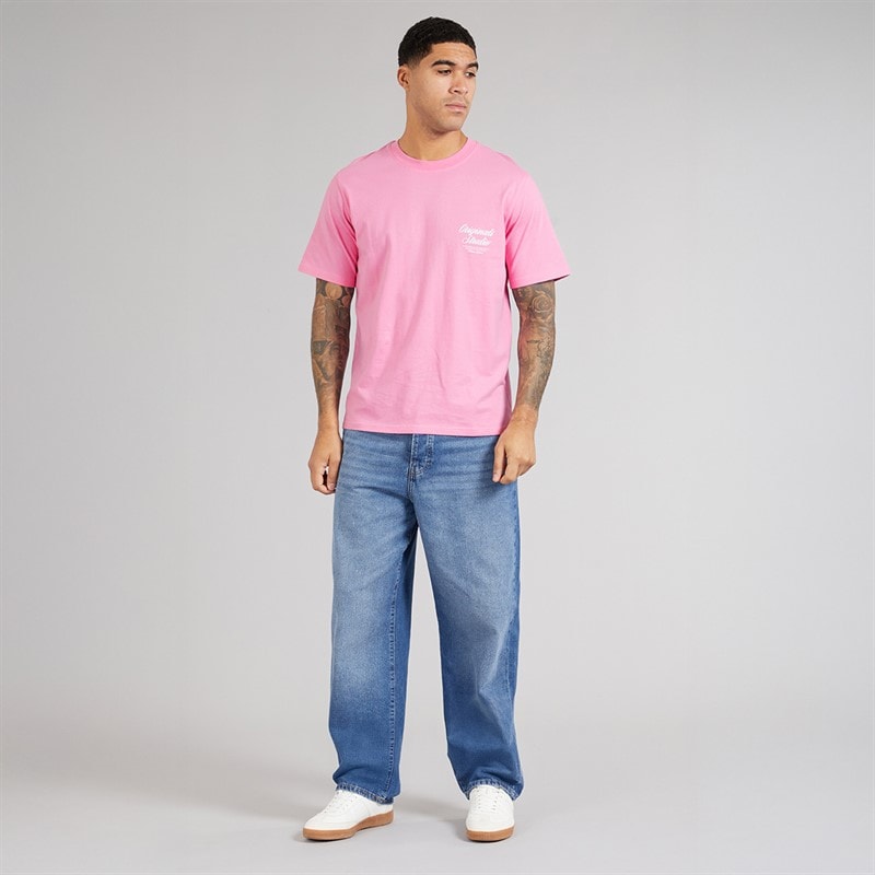Mens Norrebro Typo T-Shirt Prism Pink - Image 4